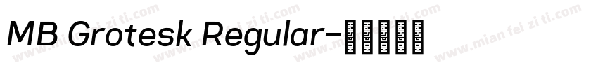 MB Grotesk Regular字体转换